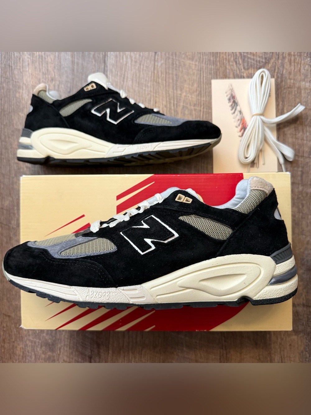 Teddy Santis x New Balance 990v2 Made in USA Black Grey Olive Green